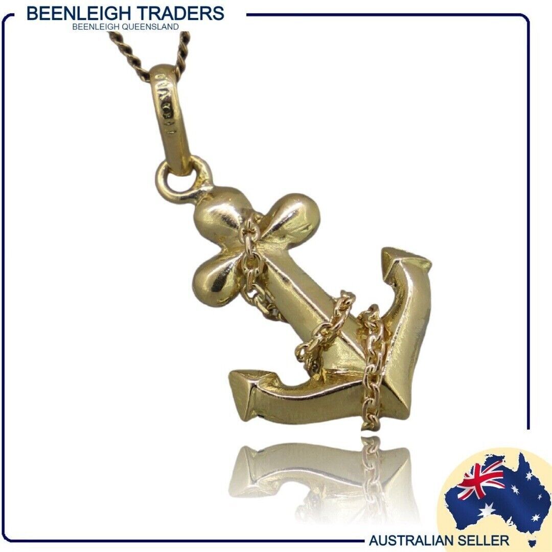 Yellow Gold ANCHOR CHARM or PENDANT Guaranteed Genuine 18ct 18k GOLD