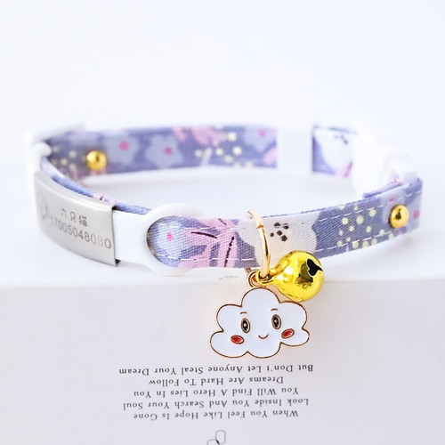 NEW Adjustable Necklace Shaped Pendant With Bells Cute Pet Cat Dog Comfy Collar - Picture 4 of 22