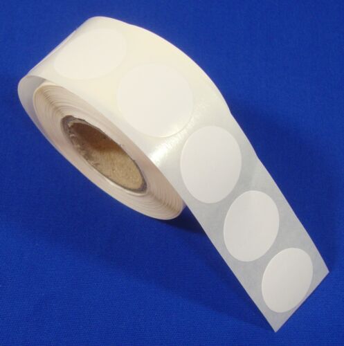 1000 White Self-Adhesive Price Labels 3/4" Stickers / Tags Retail Store Supplies - Picture 1 of 7