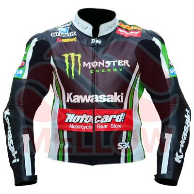 Tom Sykes K Ninja Herren Motorrad Racing Lederjacke alle Größen
