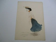 ANTIQUE PAINTING PAUL LEPAGE PORTRAIT RARE 1903  ART DECO ILLUSTRATIONS WOMEN