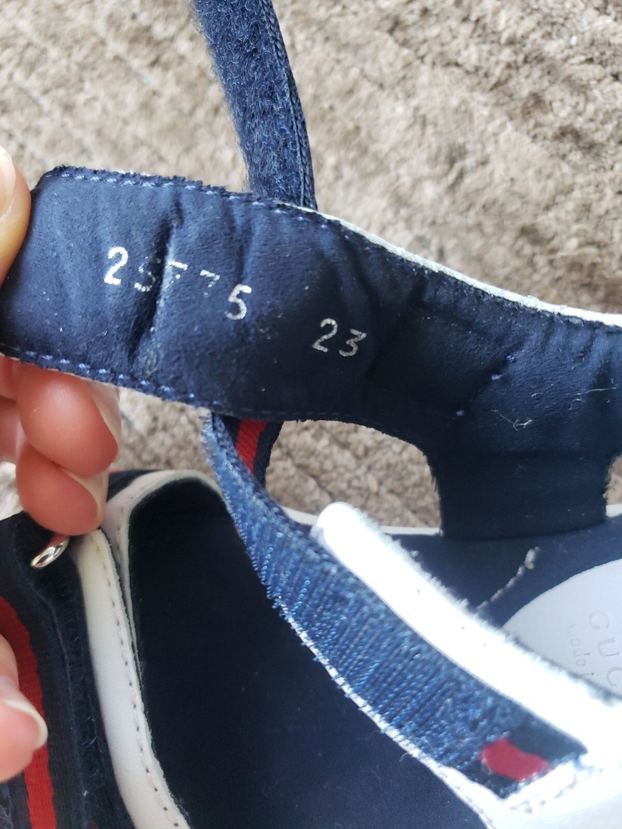 hide正規品Gucci kids サンダル新品　23 GUCCI Toddler Sandal Web Size 23 US 7 Girls Boys Unisex