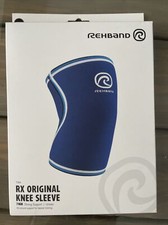 Rehband 7084 Rx Knee Sleeve - BLUE, 7mm, Size XX-LARGE, Supports Heavy Training