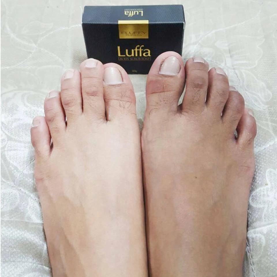 Original FLUFFY LUFFA Körperpeeling Seife ENTFERNEN SIE SCHMUTZ und abgestorbene Hautzellen - 80g - Bild 4 von 4