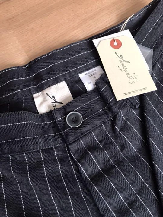 Ichi antiquite's black striped pants cargo | eBay