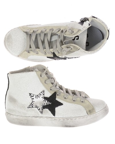 2Star Scarpe Low Argento Glitter e Nero