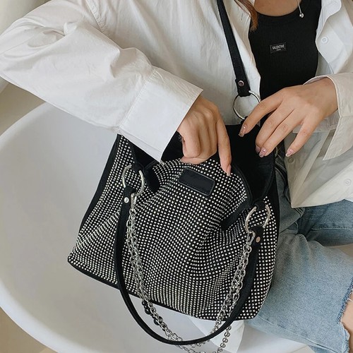 Bucket Bag Damen Schultertasche Trendy Achseltasche Handtasche Geldbeutel Bolsa - Bild 5 von 19
