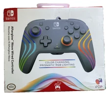🌹Nintendo Switch PDP Afterglow Wave Wired Controller Color Changing Light