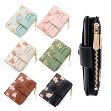 RFID Wallet Leather Small Clutch Coin Purse Credit Card Holder Handbag for Women
