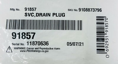 RV Atwood/Dometic Water Heater Plastic Drain Plug (2 pack)