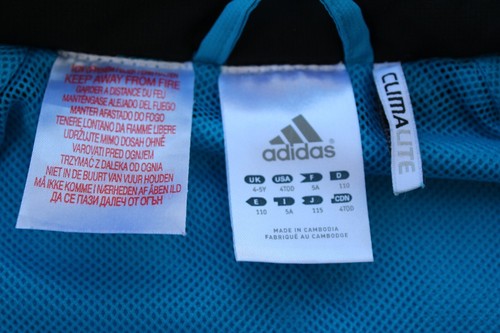 Adidas Kids Unisex Tracksuit Size 5 Blue Black White Hoodie & Pants VGC - Picture 6 of 24