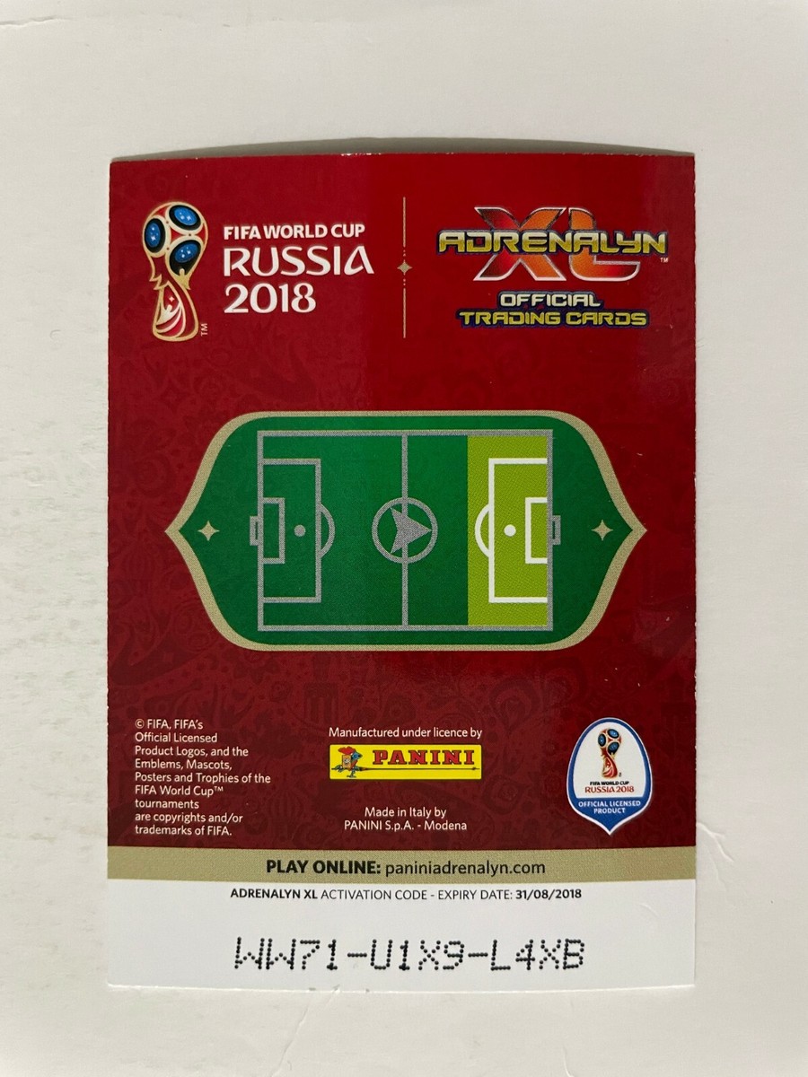CARD PANINI ADRENALYN WORLD CUP RUSSIA 2018 LIMITED EDITION