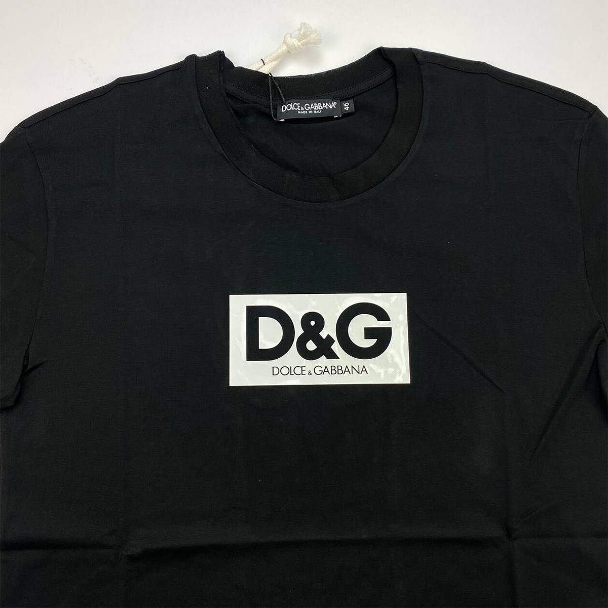 DOLCE&GABBANA ロゴパッチ Tシャツ Dolce & Gabbana Logo Print Patch T-Shirt Short Sleeve Black