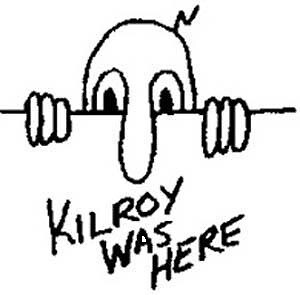 Kilroy was here die cut Vinyl car decal sticker
