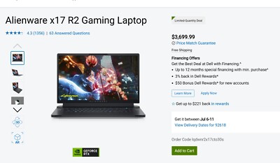 Alienware x17 R2 Gaming Laptop | eBay