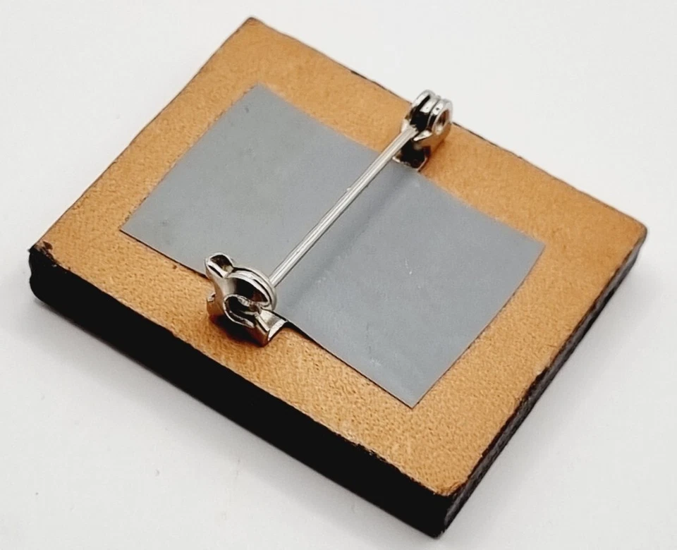 Vintage Brooch-panel of artificial leather Forest Glade Mushroom Broche. Z110 - Image 3 of 4