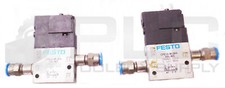 LOT OF 2 FESTO CPE10-M1BH-3GL-M5 SOLENOID VALVES 196845 W/ MSZE-3-24DC COIL