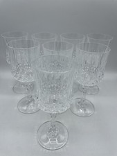 8 Vintage Cristal D'Arques 8 Oz Stemware Goblet Longchamp 7.2 in tall Bs304