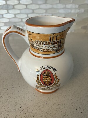 The Glenlivet 12 Years Old Scotch-Revol Ceramic Pitcher France 7.5 X 5.5 