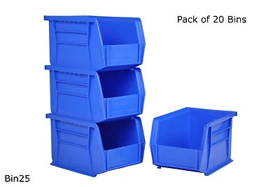 Rhino Tuff Bin 25 - Plastic Parts Storage Bins Strong Garage Workshop Van Boxes