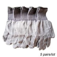 5 Pairs Anti-Static Gloves Carbon Fiber Nylon Working Glove Driver Skid-Proof