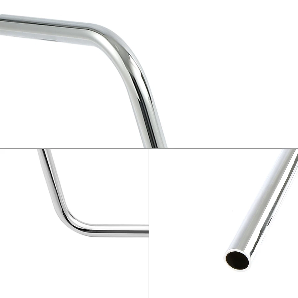 Guidão cromado 1"Ape cabide 14" elevação 34,5" largura 8" centro ajuste para Harley Custom - Imagem 3 de 4
