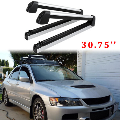 Aluminum Roof Rack Ski Snowboard Carriers Mount w/Lock For Mitsubishi Lancer EVO