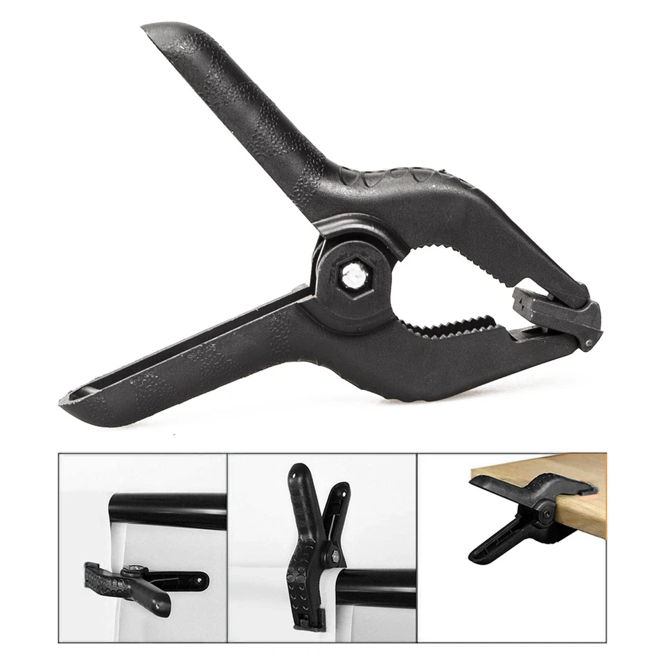 Backdrop Muslin Spring Clamp Clip 4.5" Photo Studio 10pcs Background Heavy Duty - Image 2 of 4