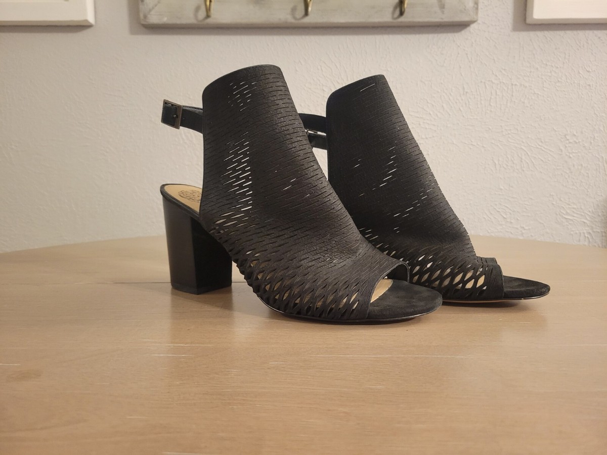 Vince Camuto Badesti Suede Perforated Leather Sandal Sz