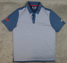 Adidas Climachill Men  s USA Golf Polo Shirt Blue Large Golfing Performance EUC