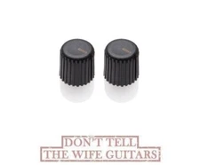 2 EMG Black BV Knob Plastic Guitar / Bass Pot Knob USA Made w/ Allen Screw 