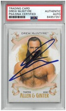 DREW MCINTYRE SIGNED AUTOGRAPH SLABBED WWE 2021 TOPPS ALLEN & GINTER CARD PSA