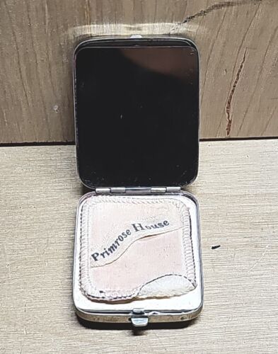 Antique Compact Primrose House Mini Compact Nat Red Blush Silver Compact Mirror - Picture 7 of 13