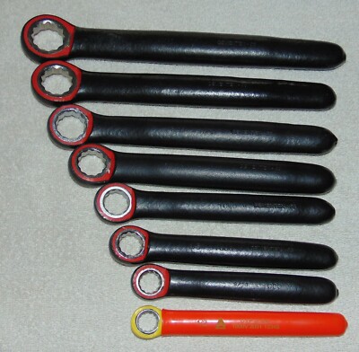 Cementex/CIP 1000V Insulated 8 Piece 12 Point Box End Wrench Set 1/2'' to 15/16''
