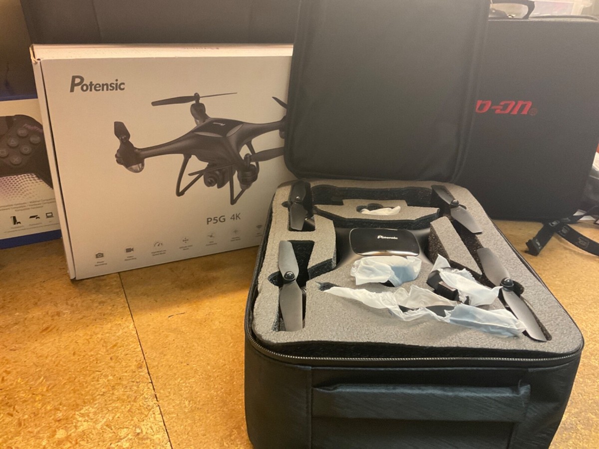 Potensic P5G Drone - 4K Camera, GPS, 2 Batteries, Carry Case