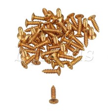 50PCS Gold Bass Pickguard Screw 6 12mm Metal Suitable for Guitar