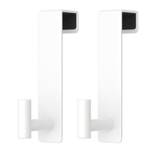 2-Pack Over The Door Hooks - Fits 1-3/4" Thick Door, T Shape 2 Pack White