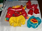 Vintage Cabbage Patch Kids/Doll Clothes 8pc Red Clown Outfit (250)