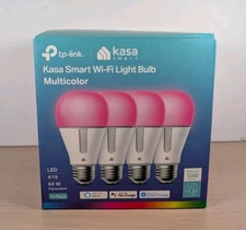 Kasa Smart Light Bulbs, 1000 Lumens Bulb Type A19 Model KL135 4-Pack