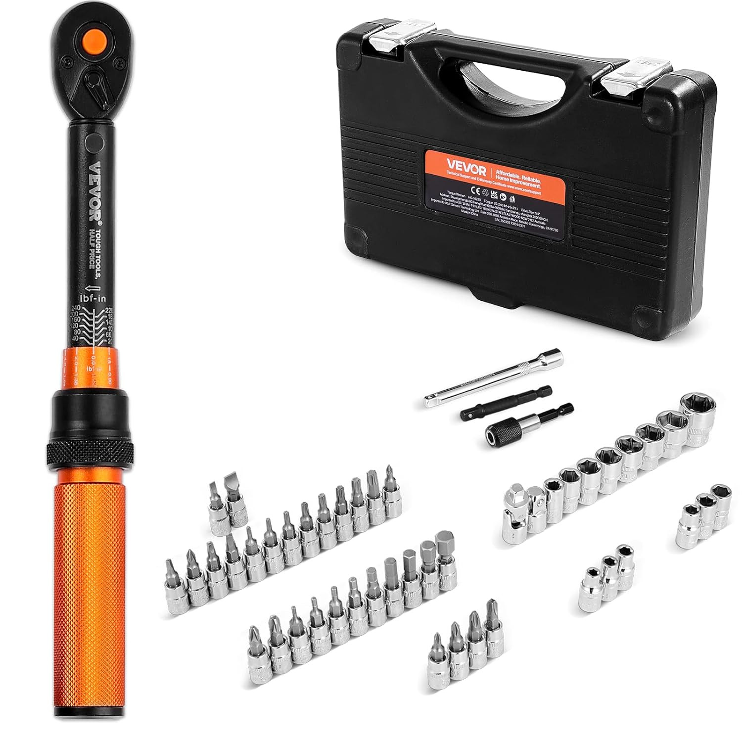 Chiave Dinamometrica Professionale 20-240 Lbf-Ft | Set Completo Meccanica