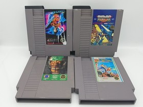 NES Games Bundle Of 4 Ikari Warriors 2 Tecmo Bowl Bionic Commando Winter Games