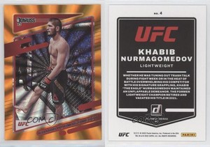 2022 Donruss UFC Holo Orange Laser Khabib Nurmagomedov #4