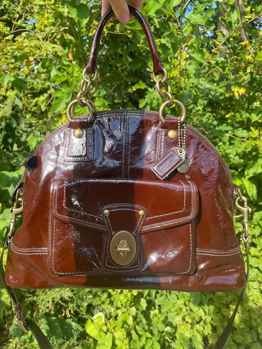 COACH Limited Edition FRANCINE BROWN LEGACY TOTE BAG PURSE BOWLING