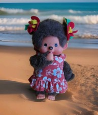 ORIGINAL Sekiguchi 1974 Vintage MONCHICHI Daumenlutscher Süsses HAWAII MÄDCHEN  