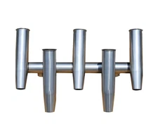 Dolphin T Top 5 Rod Holder |Fishing Console Boat T Top Rocket Launcher| Anodized