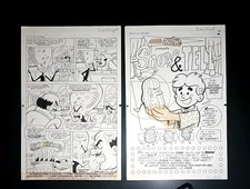 Original Comic Art Page  Archie Comics 1991 Signed/ Auto Dan Parent + Comoc