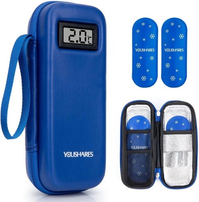 Insulin Cooler Travel Case with Temperature Display - Refrigerated Medicine Cool