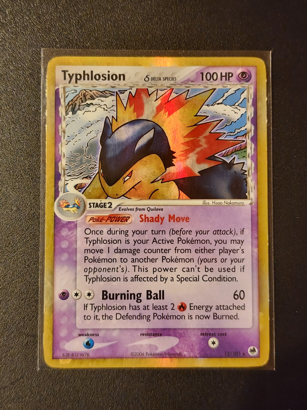 Typhlosion (Delta Species) 12/101 Dragon Frontiers Holo Pokemon Card