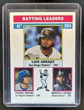 2025 Topps Heritage Luis Arraez Marcell Ozuna Shohei Ohtani #191 Padres