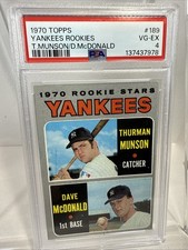 1970 Topps - 1970 Rookie Stars Thurman Munson, McDonald #189 (RC) PSA 4